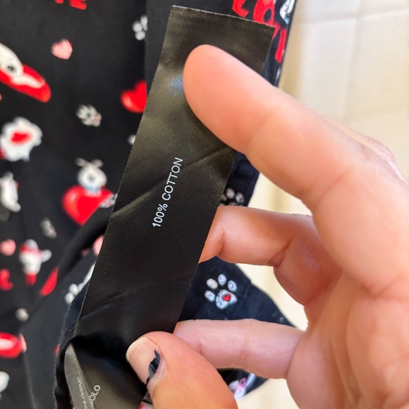 Denim & Flower Men’s Black Shirt with Hearts Puppy Dogs Love XL NWT - Picture 11 of 11